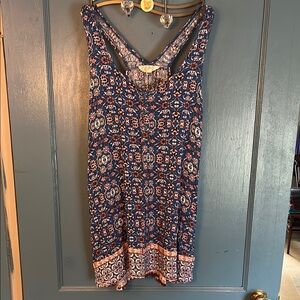 Blue and Orange Floral Tank